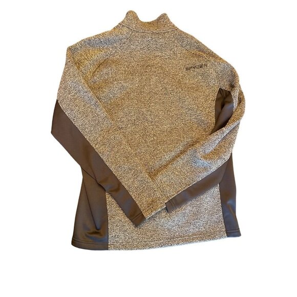 Spyder Mens L/G Grey & Black Half-Zip Pullover Fleece Jacket Polyester - Picture 6 of 6